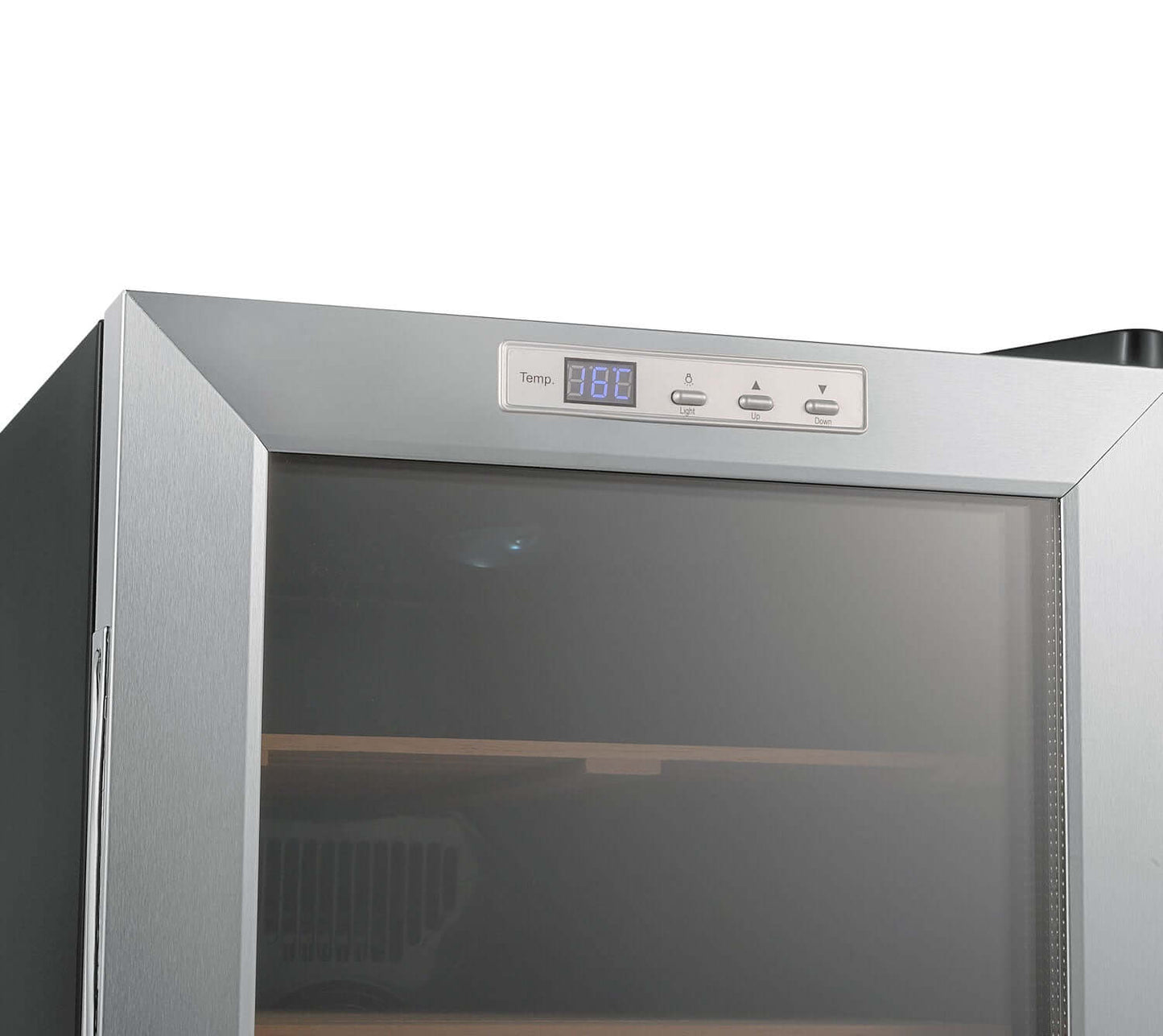 Whynter CHC-120S 250-Count 1.2 cu. ft. Electric Cigar Cooler Humidor - Stainless Steel image of temp readout