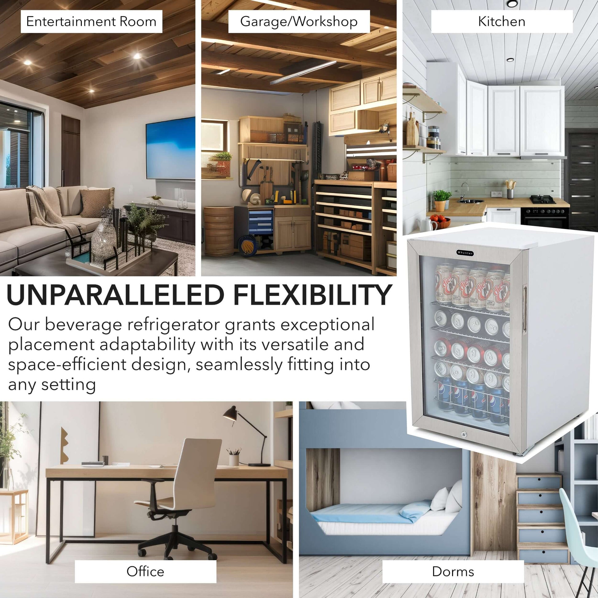 Whynter BR-091WS 17″ 90 Can Freestanding Stainless Beverage Refrigerator/Cooler image of product brochure