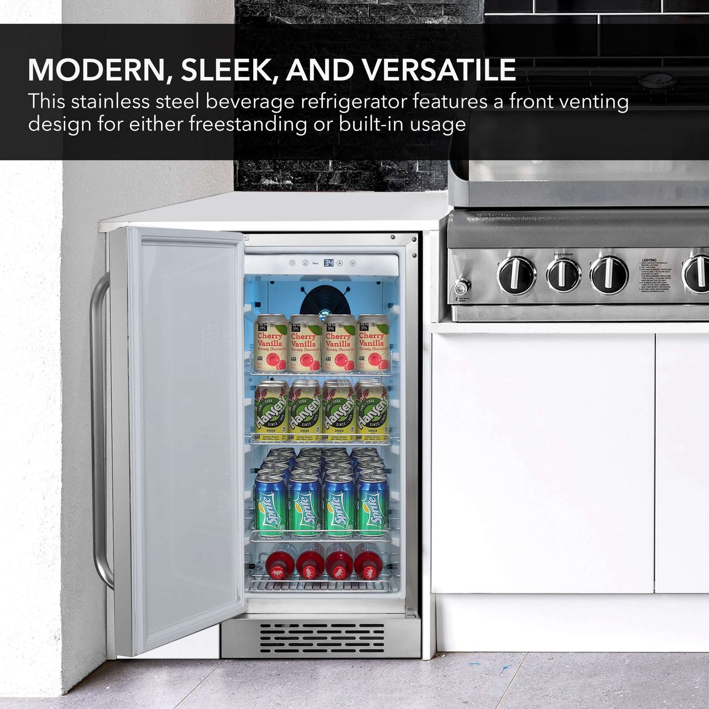 Whynter BOR-326FS 15″ Built-In Energy Star 3.0 cu. ft. Indoor/Outdoor Beverage Refrigerator Weather Proof Cooler product description