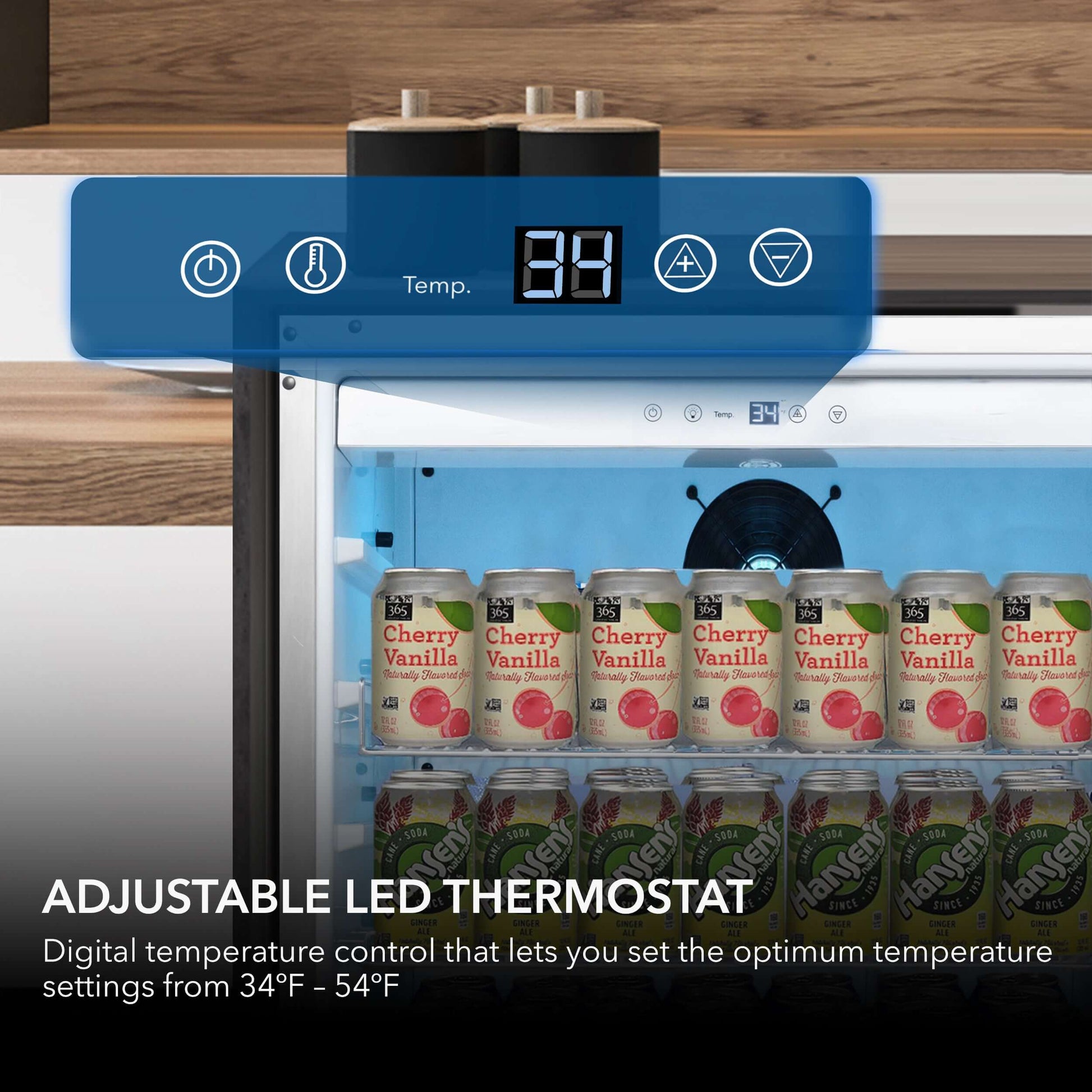 Whynter BOR-53024-SSW 24″ Built-In Energy Star 5.3 cu. ft. Indoor/Outdoor Beverage Refrigerator Cooler image of product built in