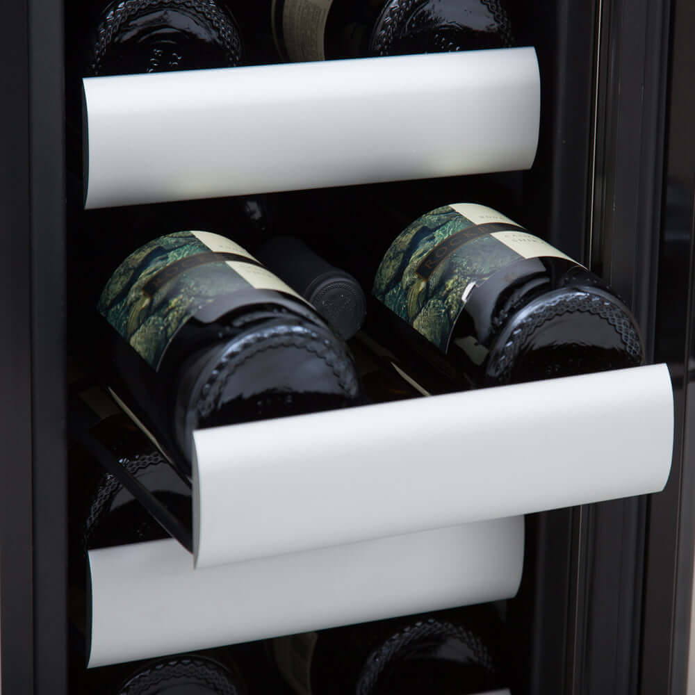 Whynter Elite 17 Bottle Dual Zone Wine Refrigerator BWR-171DS image of shelves