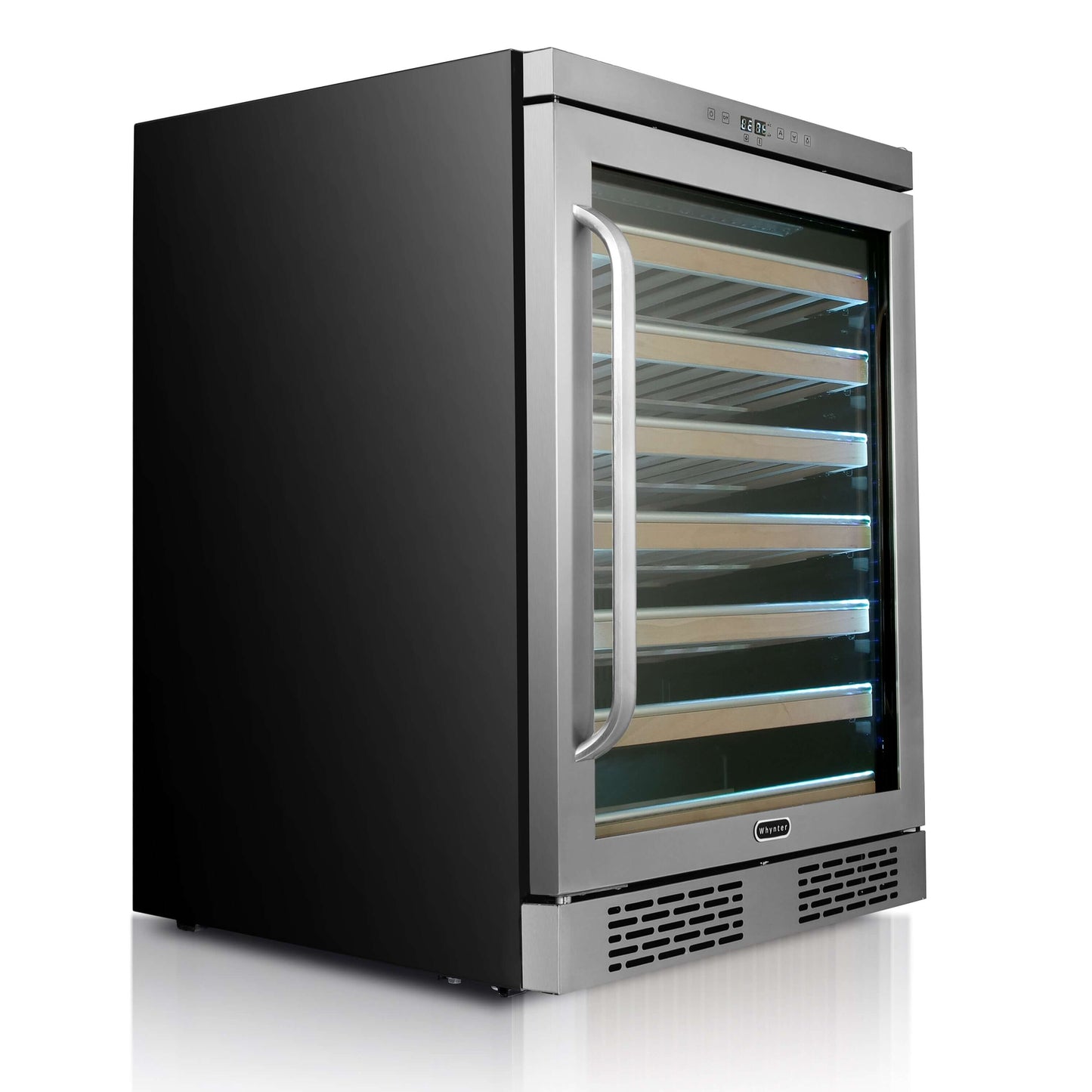24" 54 Bottle Stainless Steel Built-in Whynter Elite Spectrum LightShow Refrigerator/Cooler BWR-545XS