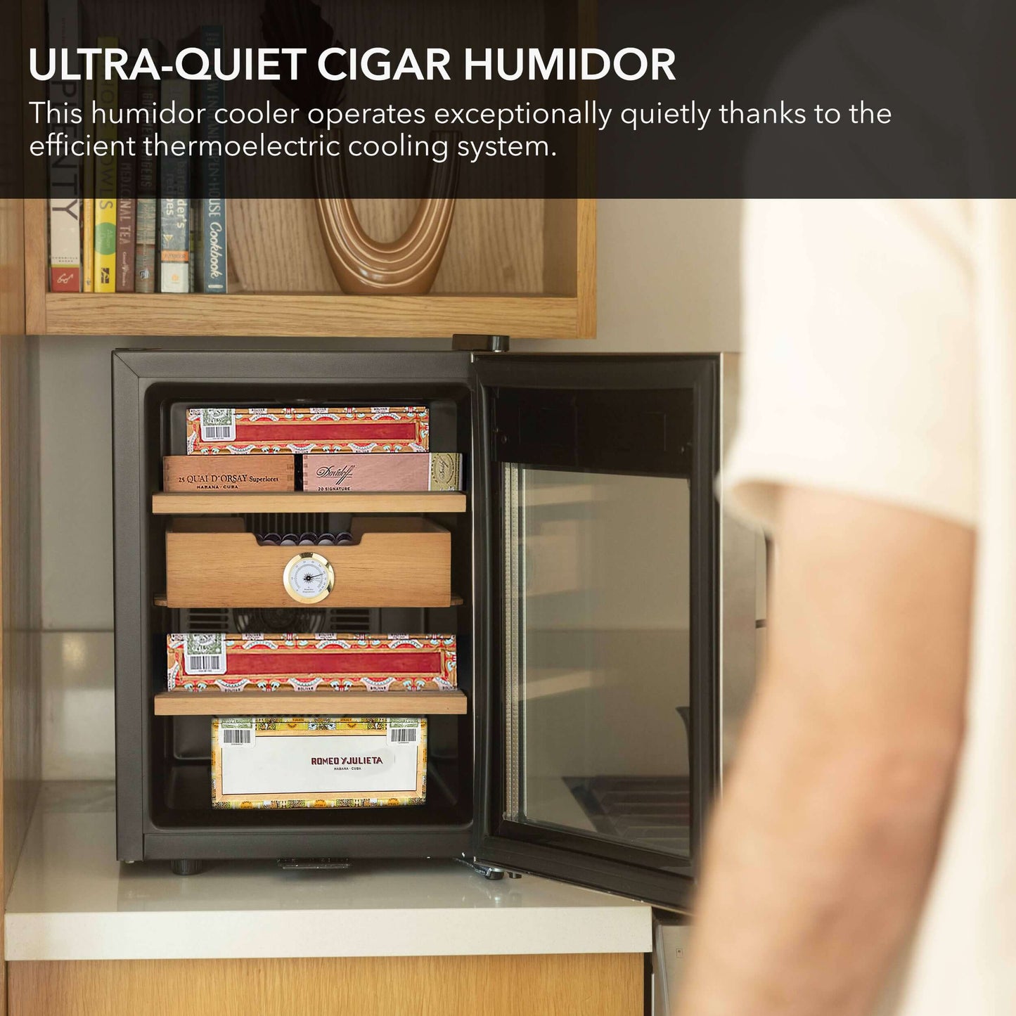 Whynter CHC-120S 250-Count 1.2 cu. ft. Electric Cigar Cooler Humidor - Stainless Steel