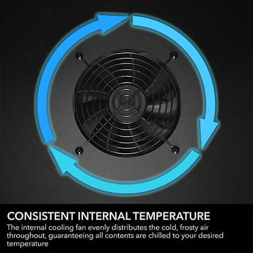 24″ Built-In Stainless Steel 54 Bottle Wine Refrigerator Cooler BWR-541STS Image of circulating fan