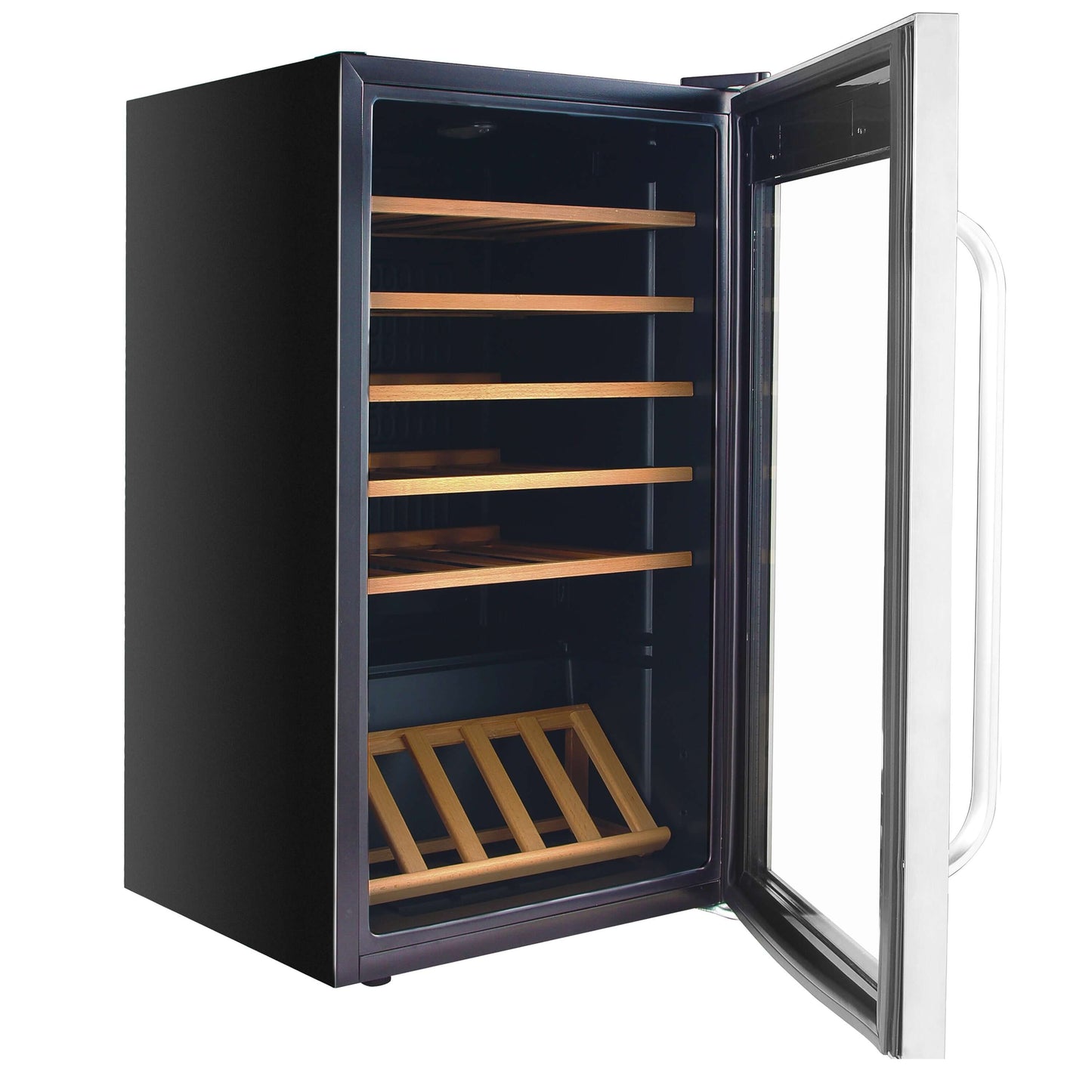 Whynter FWC-341TS 34 Bottle Freestanding Stainless Steel Wine Refrigerator with Display Shelf