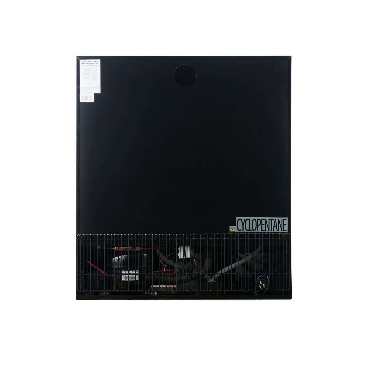 Kings Bottle 30" Combination Beer and Wine Cooler with Low-E Glass Door KBU165BW-BLK