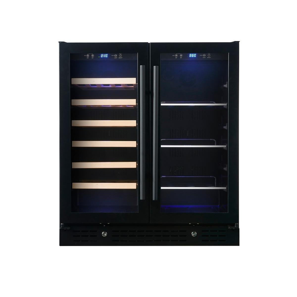 Kings Bottle 30" Combination Beer and Wine Cooler with Low-E Glass Door KBU165BW-SS