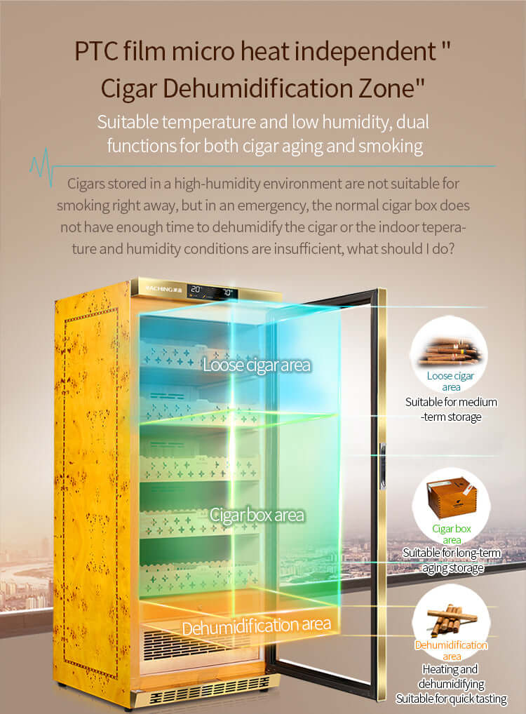 Raching MON1800 Precision Climate Controlled Cigar Humidor Cabinet image of product description