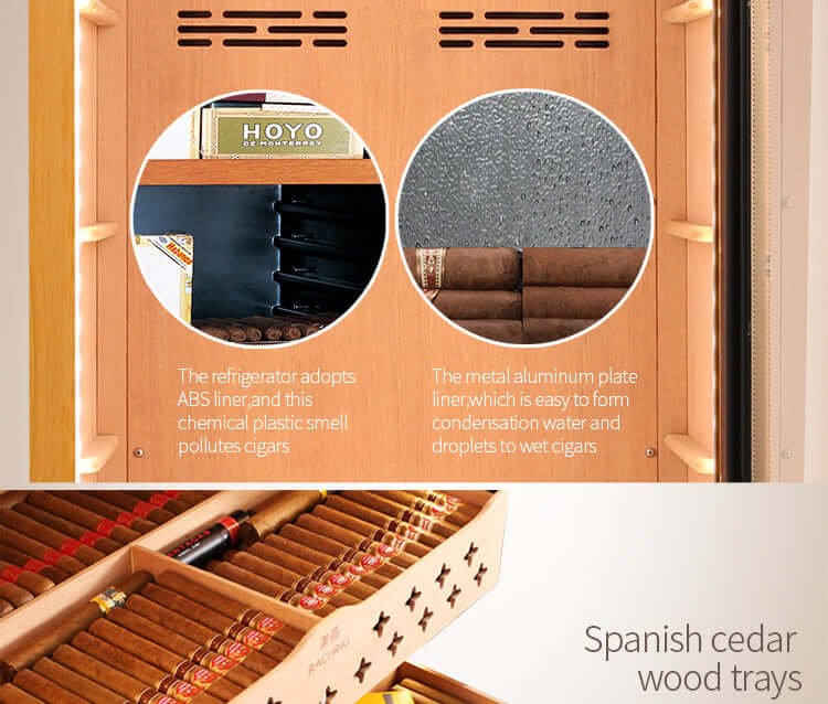 Raching MON1800 Precision Climate Controlled Cigar Humidor Cabinet image of product description