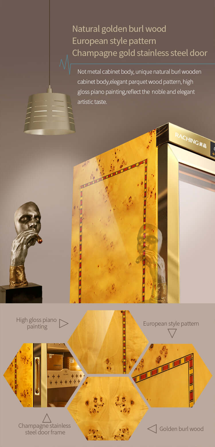 Raching MON1800 Precision Climate Controlled Cigar Humidor Cabinet image of product description