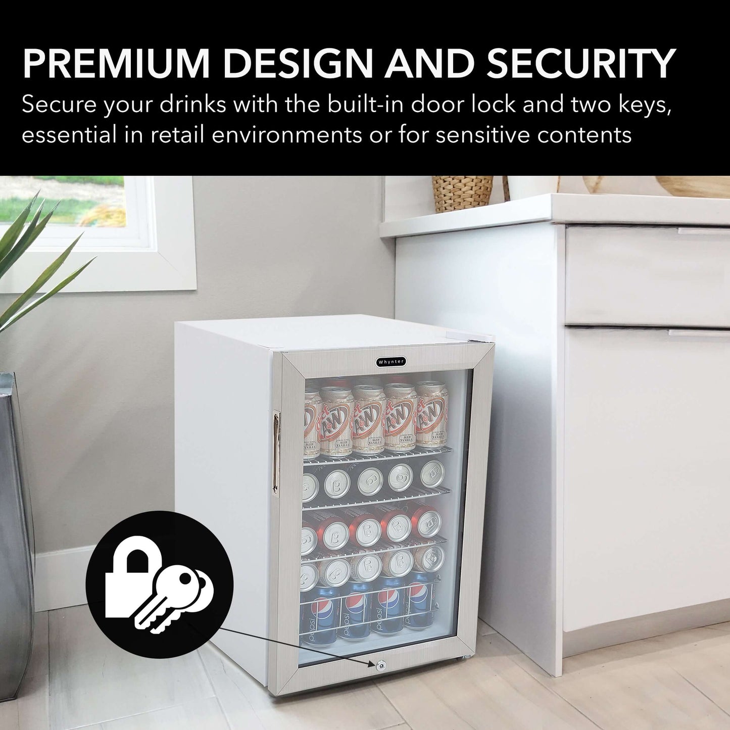 Whynter BR-091WS 17″ 90 Can Freestanding Stainless Beverage Refrigerator/Cooler image of product brochure