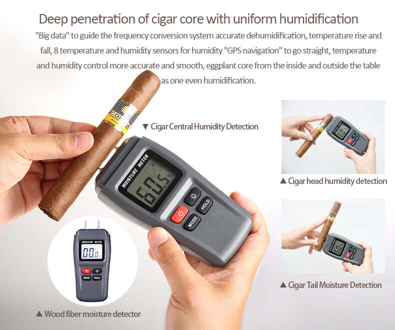 Raching MON3800B Precision Climate Controlled Cigar Humidor Cabinet image of product description