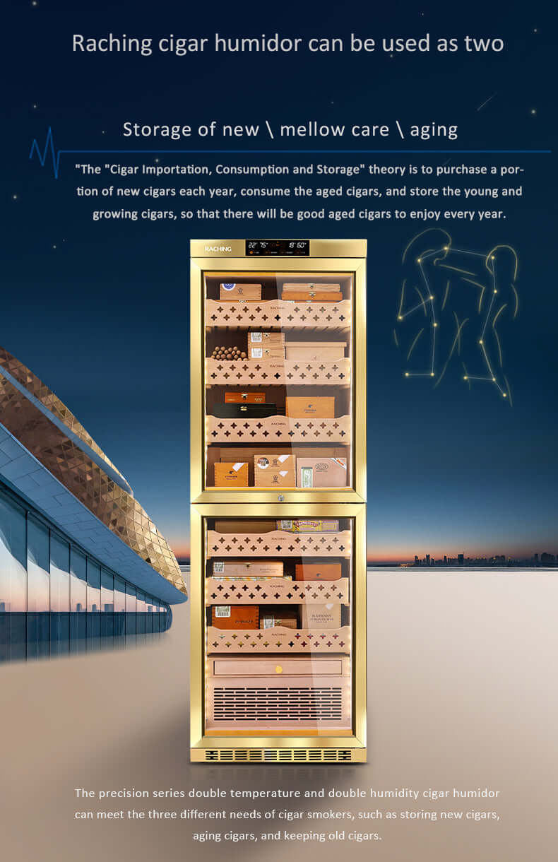 Raching MON3800B Precision Climate Controlled Cigar Humidor Cabinet image of product description