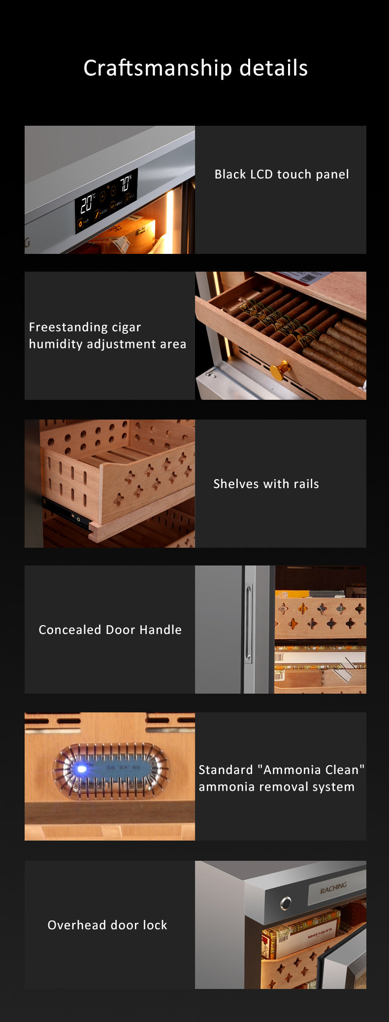 Raching CT48A - Electric Climate Control Cabinet Humidor (4000) Cigars