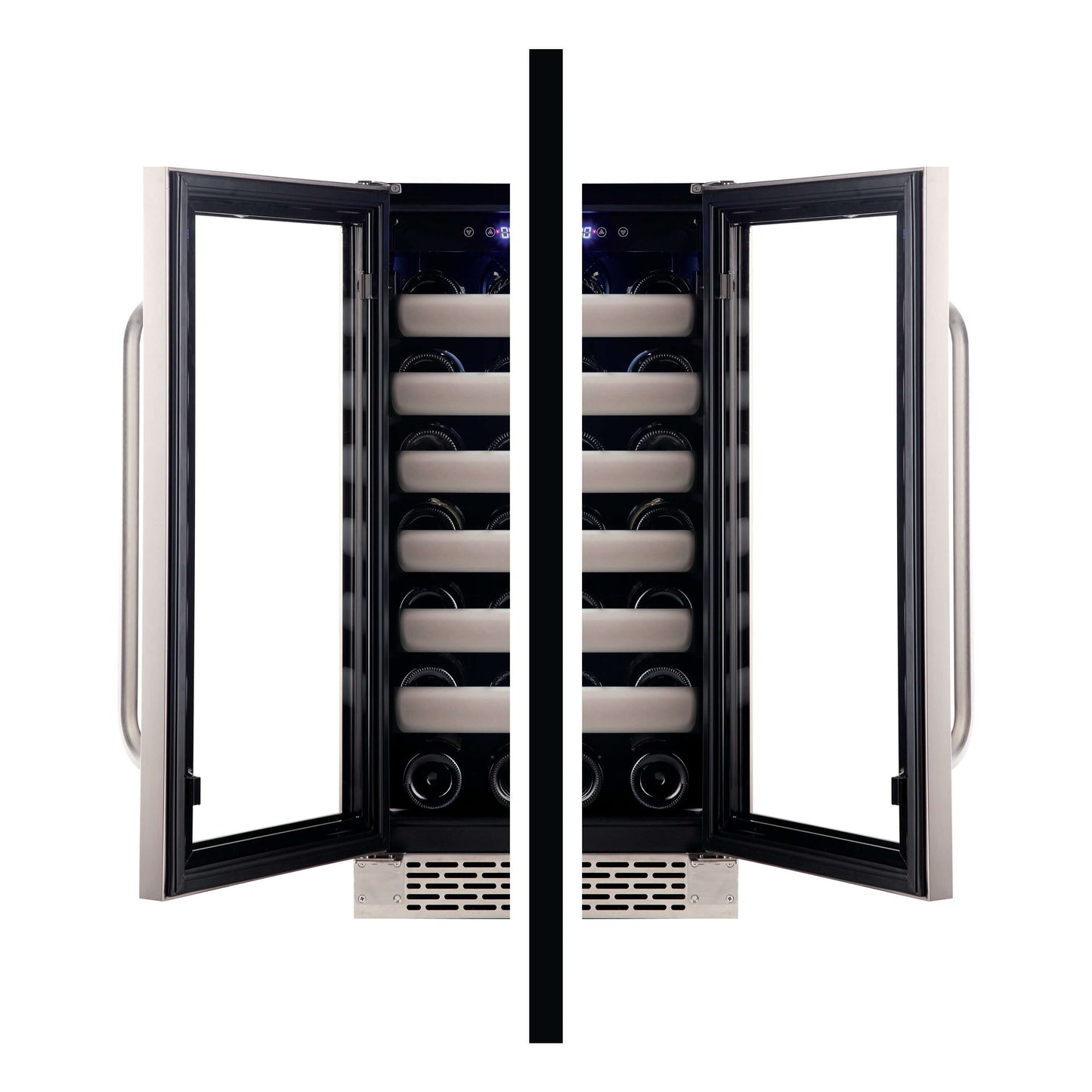 15″ 33 Bottle Seamless Stainless Steel Door Single Zone Built-in Wine Refrigerator/Cooler BWR-331S