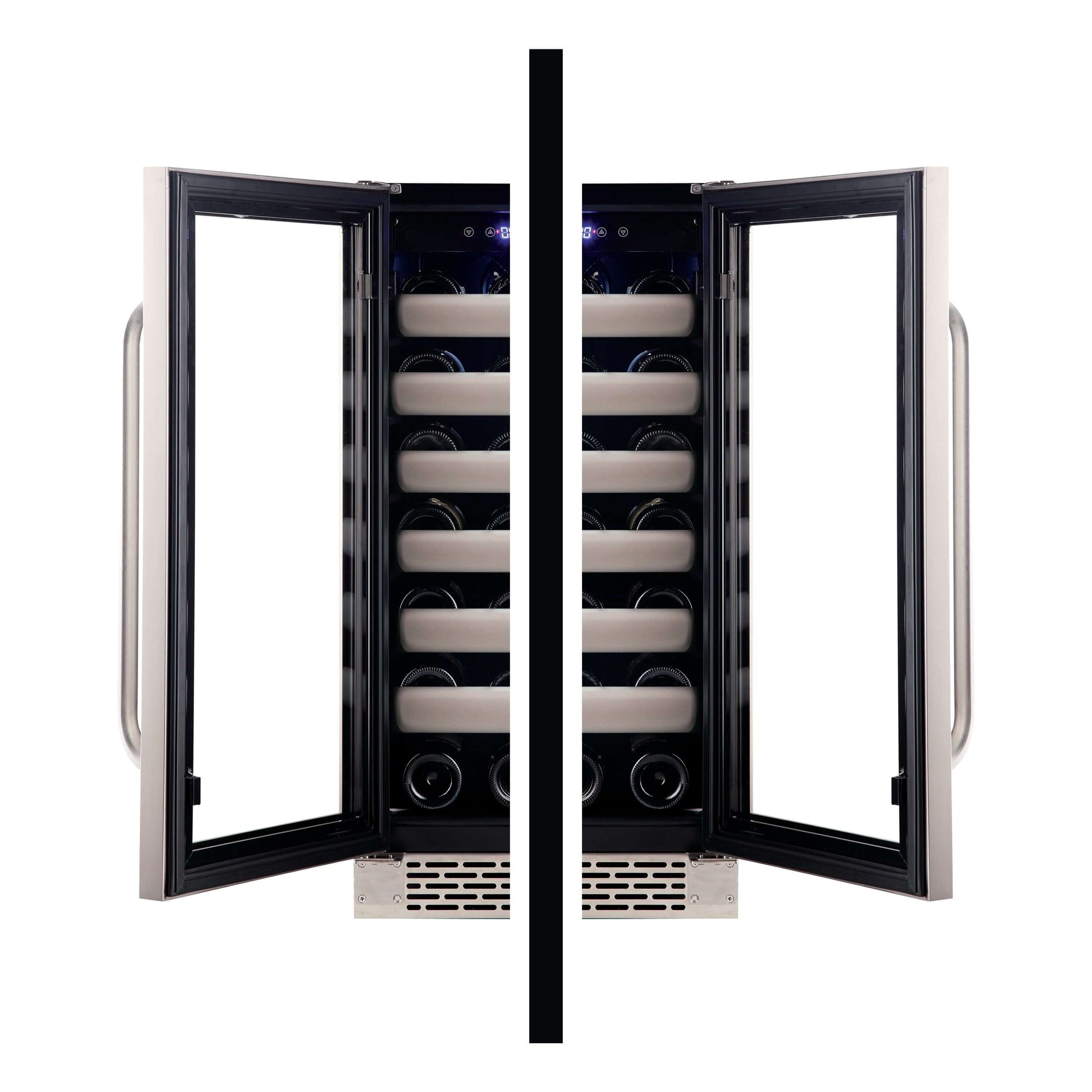 15″ 33 Bottle Seamless Stainless Steel Door Single Zone Built-in Wine Refrigerator/Cooler BWR-331S