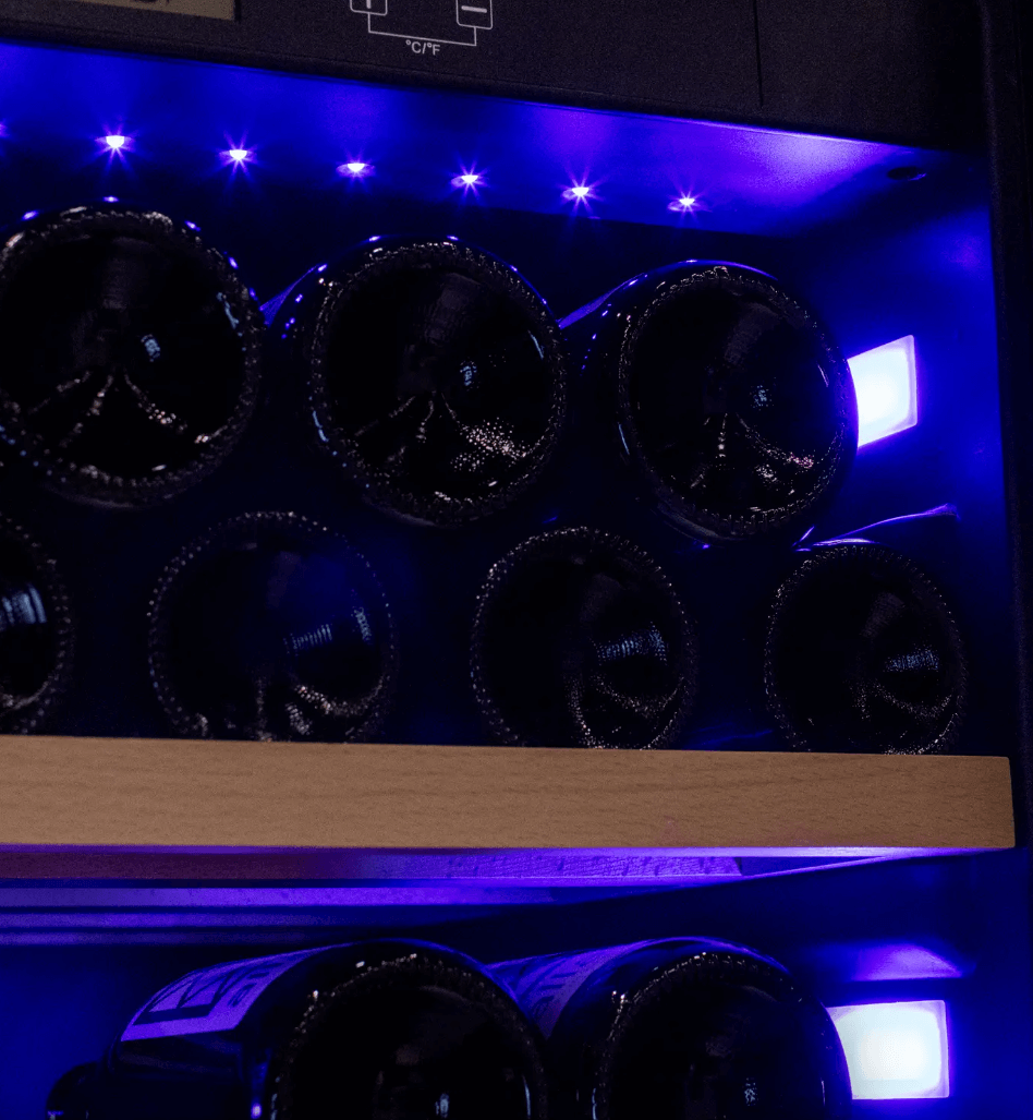 Allavino 185 Bottle Single Zone Wine Vault with Solid Black Right or Left Hinge Door