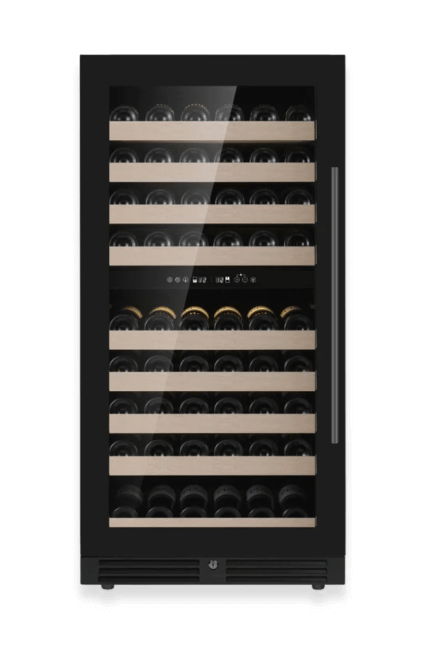Kings Bottle 47-Inch Tall Dual Zone 91 Bottle Wine Cooler with Low-E Glass Door