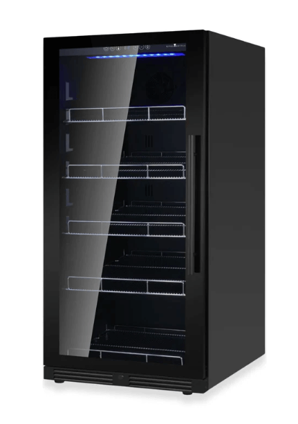 Kings Bottle 389 Cans Capacity Upright Beverage Refrigerator With Low-E Glass Door