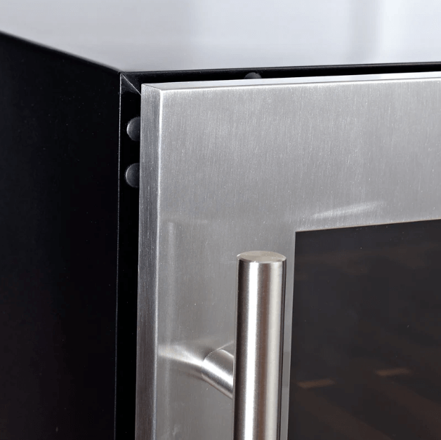 Kings Bottle 389 Cans Capacity Upright Beverage Refrigerator With Low-E Glass Door image of door handle