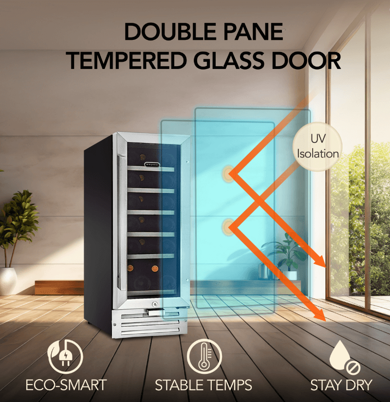 Whynter BWR-18SD 12″ 18 Bottle Compressor Built-In Wine Refrigerator image of product brochure