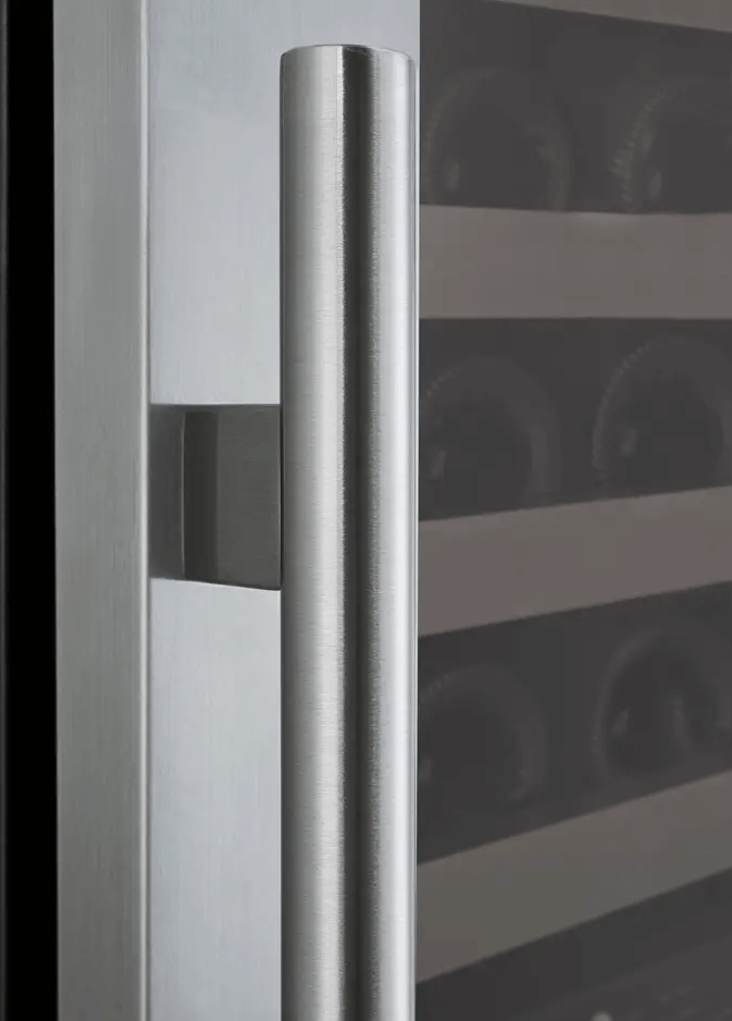 Allavino FlexCount Series 172 Bottle Dual Zone Built-in Wine Cooler Refrigerator w/Stainless Steel Door image of door handle
