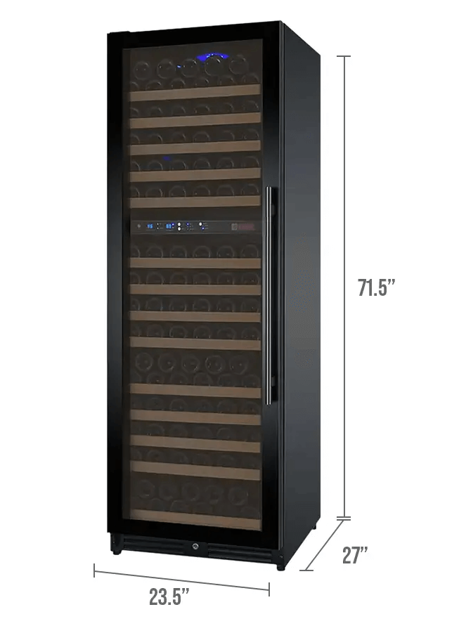 Allavino FlexCount Series 172 Bottle Dual Zone Built-in Wine Cooler Refrigerator w/Black Door