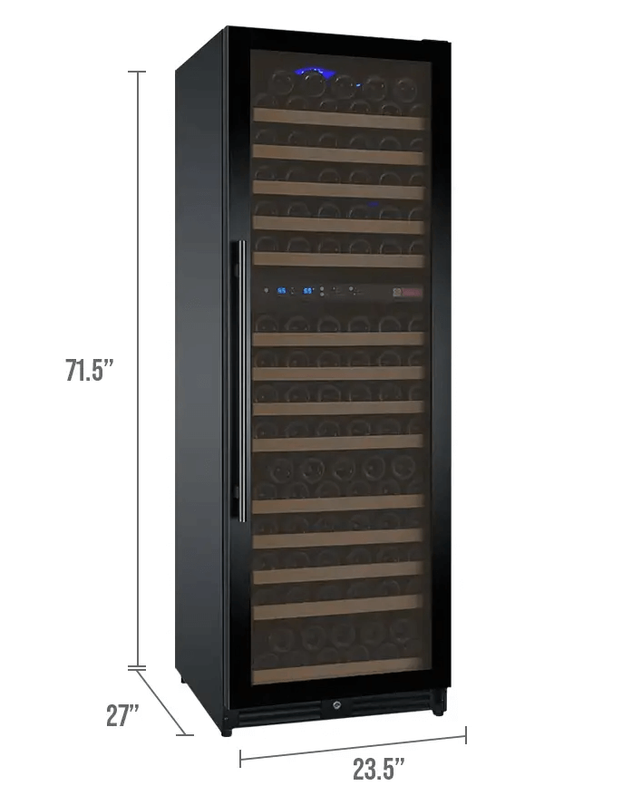 Allavino FlexCount Series 172 Bottle Dual Zone Built-in Wine Cooler Refrigerator w/Black Door