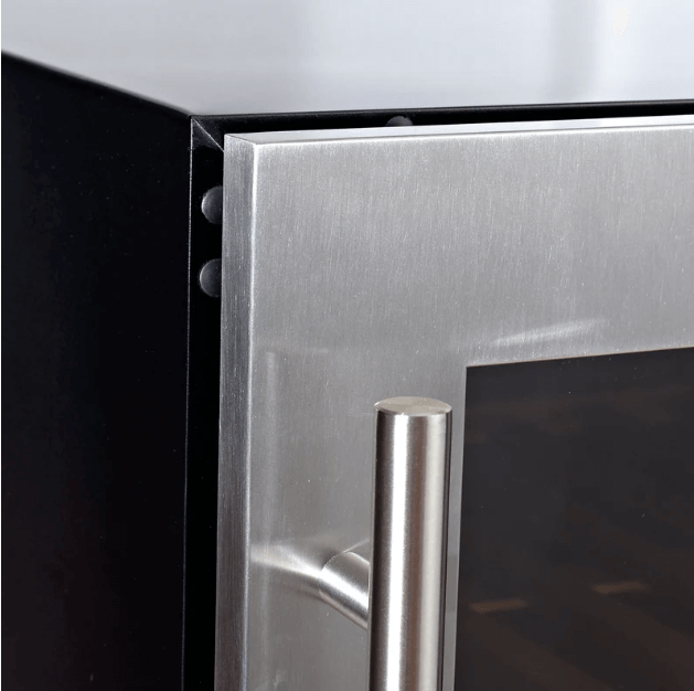 Kings Bottle Upright Single Zone Wine Cooler With Low-E Glass Door image of door handle