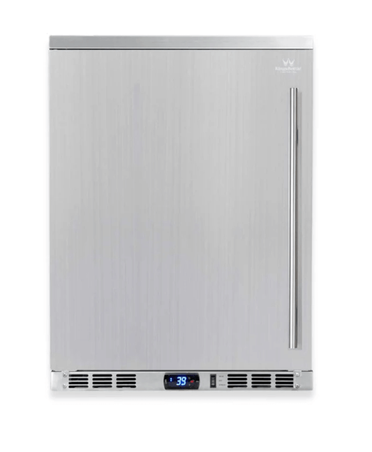 Kings Bottle 24-Inch Outdoor Beverage Refrigerator with Solid Stainless Steel Door