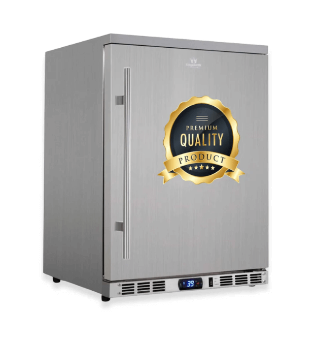 Kings Bottle 24-Inch Outdoor Beverage Refrigerator with Solid Stainless Steel Door