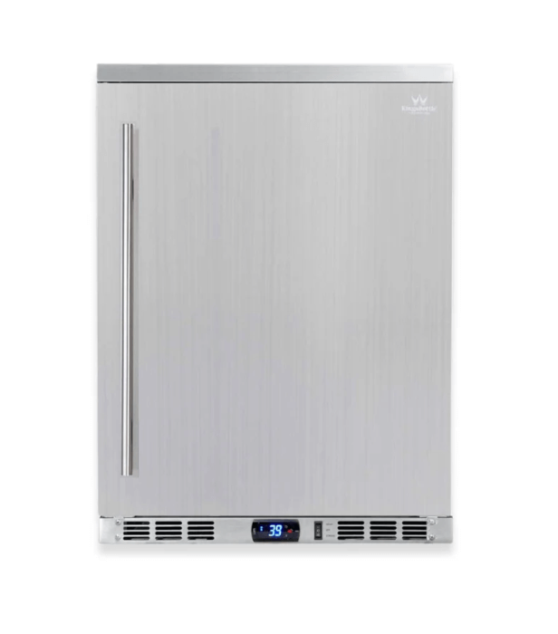 Kings Bottle 24-Inch Outdoor Beverage Refrigerator with Solid Stainless Steel Door