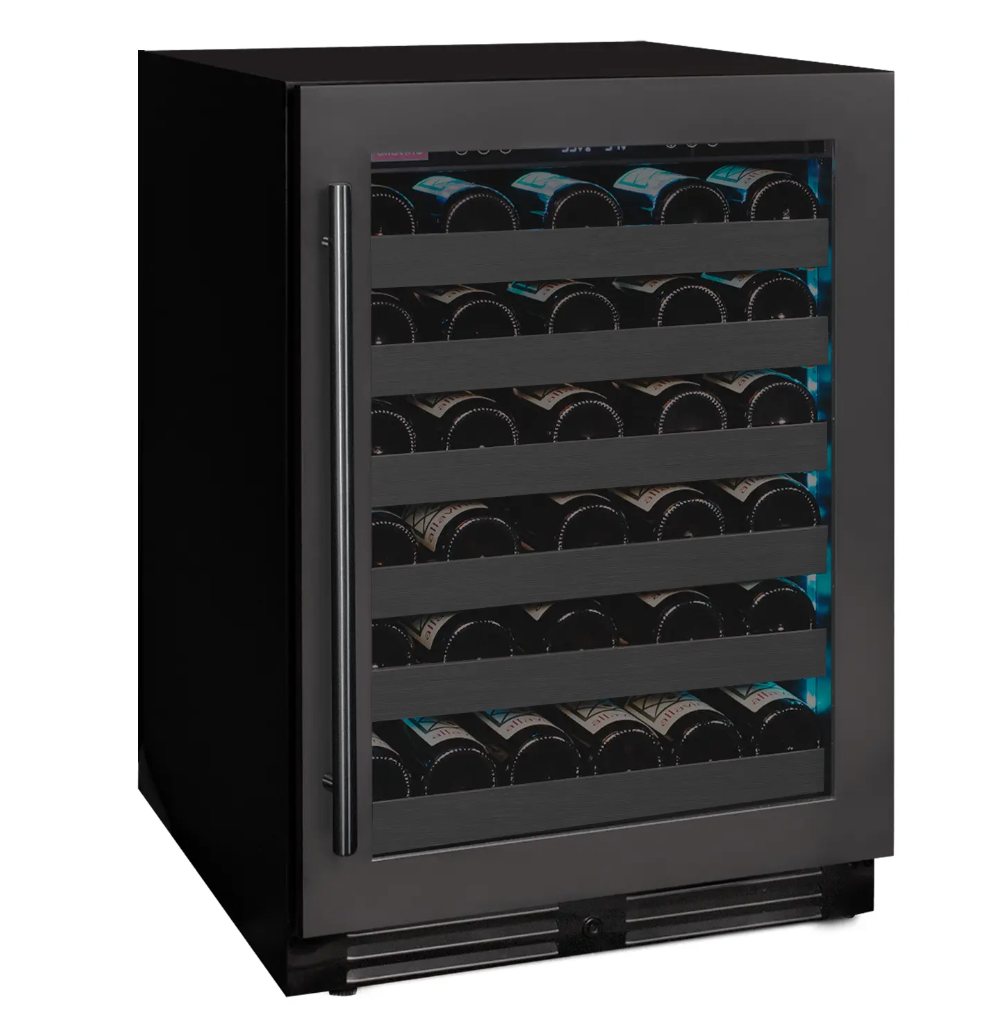 Allavino Reserva Series 50 Bottle Single Zone Built-in Wine Cooler Refrigerator with Black Stainless Door BDW5034S-1BSL
