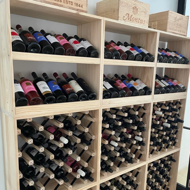 7 Bottle Display Wine Cube WCD07B18T