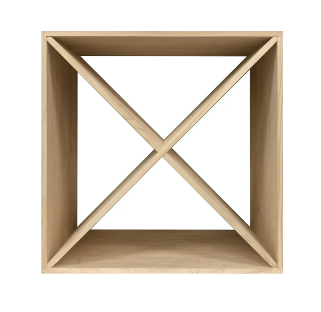 24 Bottle Compact Cross Wine Cube | 18mm Thick