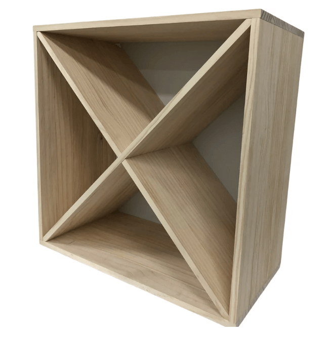 24 Bottle Compact Cross Wine Cube | 18mm Thick