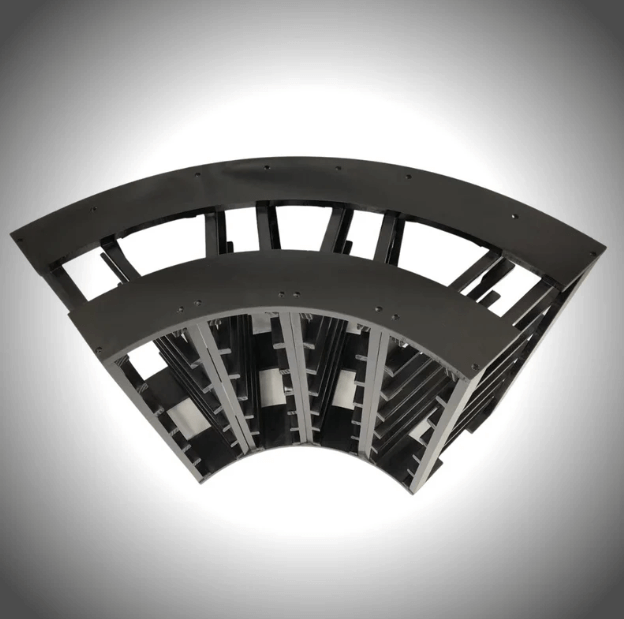 4-Column 24-Bottle Curved Corner Wine Cube - 18mm Thick