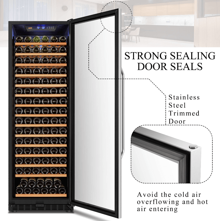 Lanbo 165 Bottle Single Zone Wine Cooler - LW177S image of product description