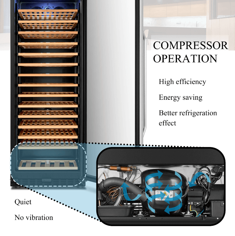 Lanbo 165 Bottle Single Zone Wine Cooler - LW177S image of product description