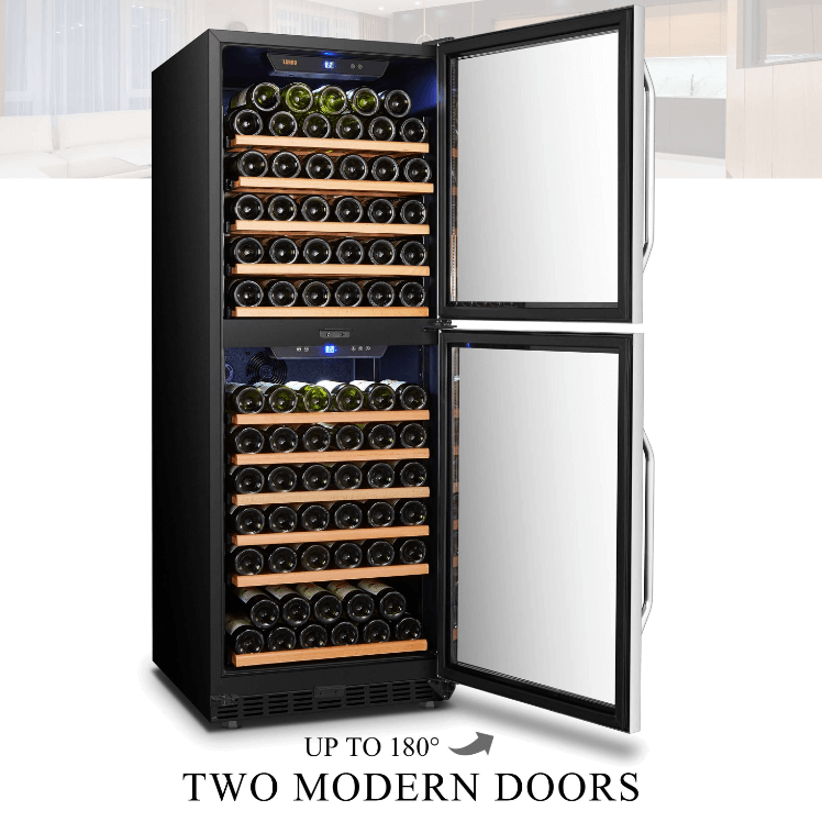 Lanbo 130 Bottle Dual Door Wine Cooler LW133DD