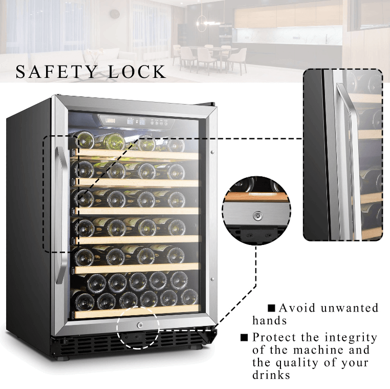 Lanbo 51 Bottle Single Zone Wine Cooler LW52S