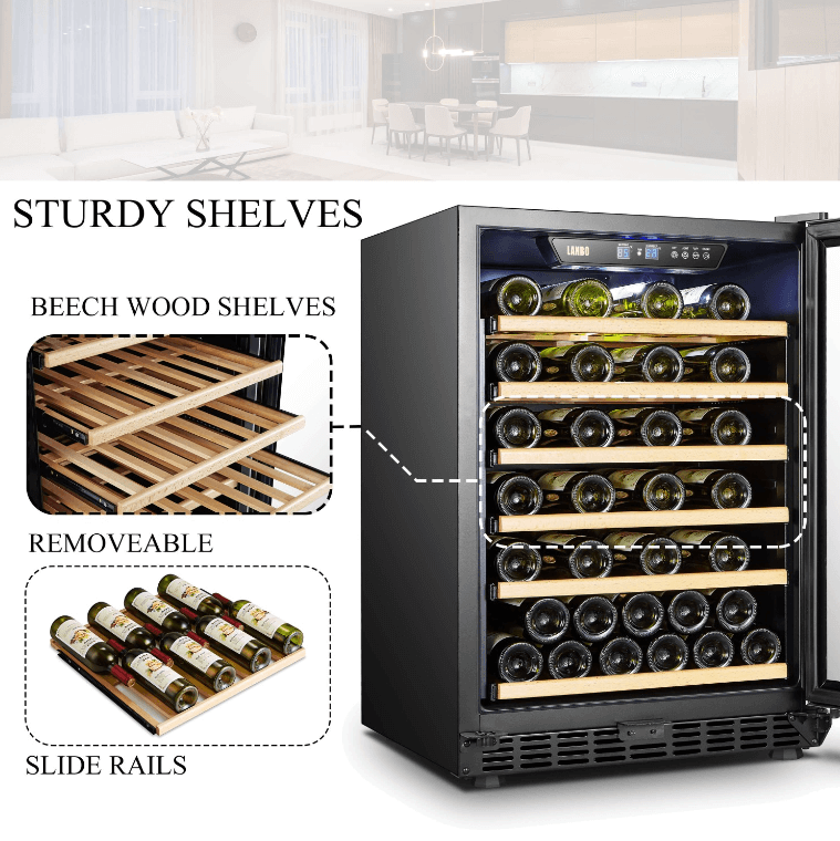 Lanbo 51 Bottle Single Zone Wine Cooler LW52S