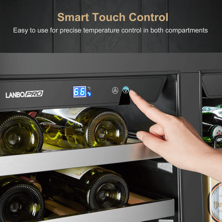 Lanbopro 30 Inch Wine and Beverage Cooler LP66B image of product with description and feature