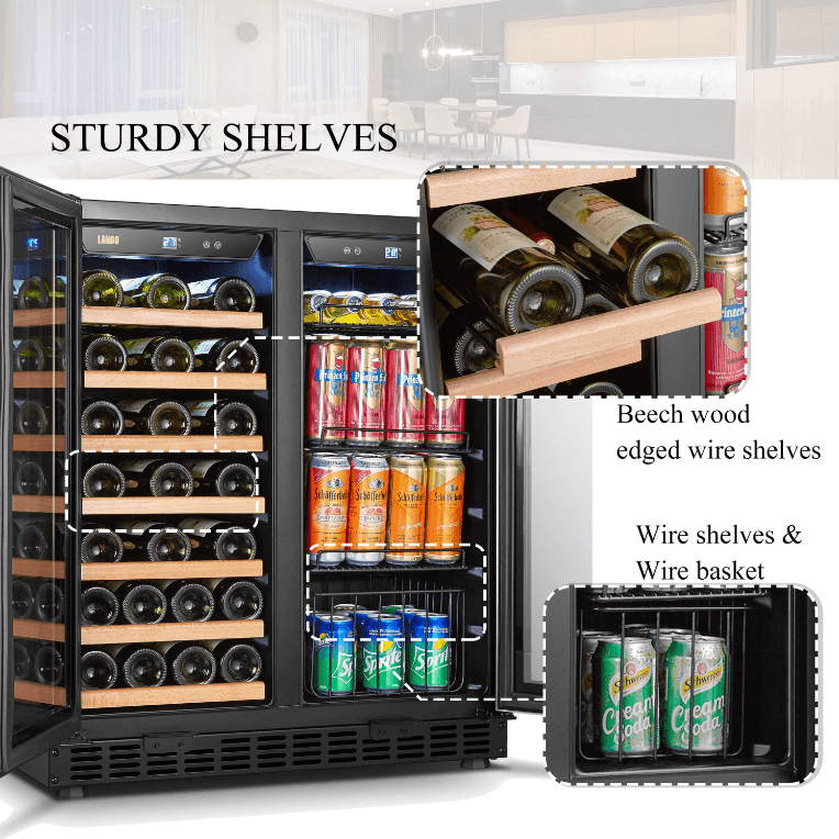 Lanbo 30 Inch Wine & Beverage Cooler LW3370B image of product with description and feature