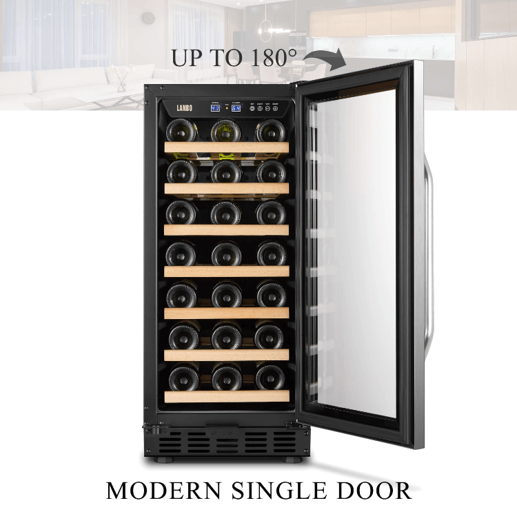 Lanbo 31 Bottle Single Zone Wine Cooler LW33S image of product description