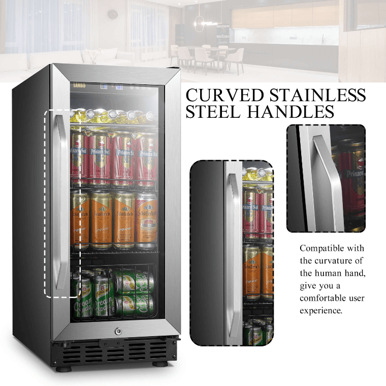 Lanbo 76 Can Beverage Refrigerator LB80BC image with product description