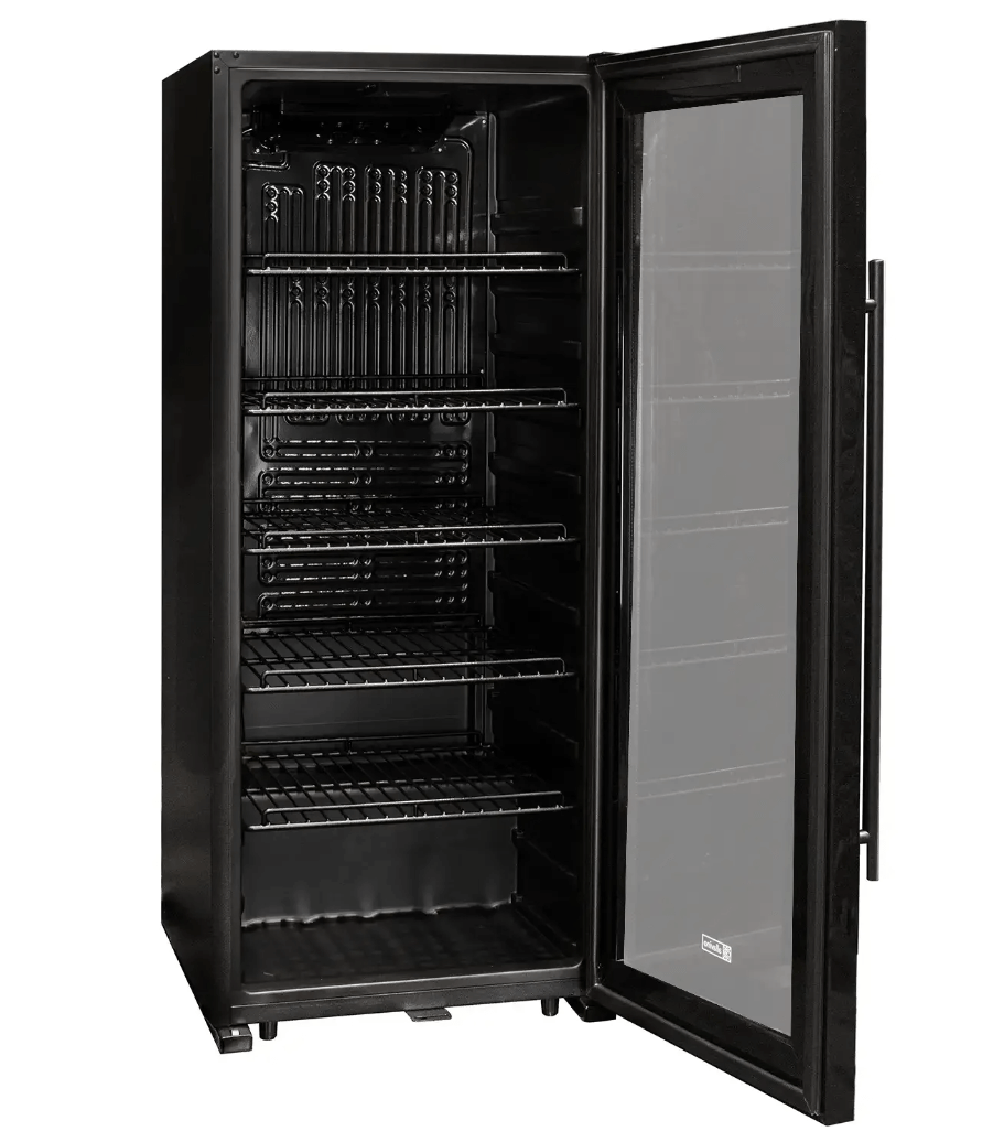 Allavino Contemporary 102 Bottle Single Zone Freestanding Wine Refrigerator with Black Glass Door KWR102S-1BGR