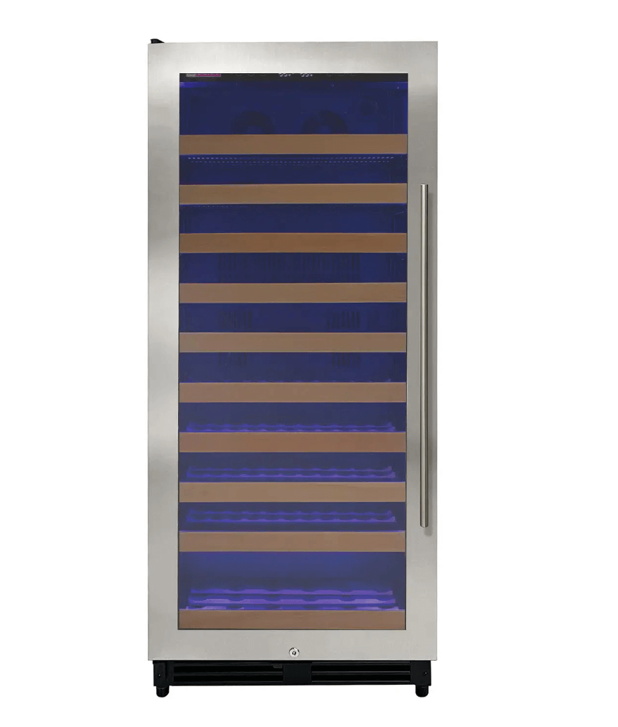 Allavino 119 Bottle 55" Tall Single Zone Stainless Steel Wine Refrigerator VSW11955S-1SL