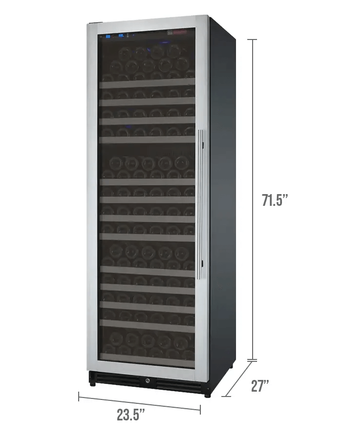Allavino 24" Wide FlexCount II Tru-Vino 177 Bottle Single Zone Stainless Steel Wine Refrigerator VSWR177-1SL20