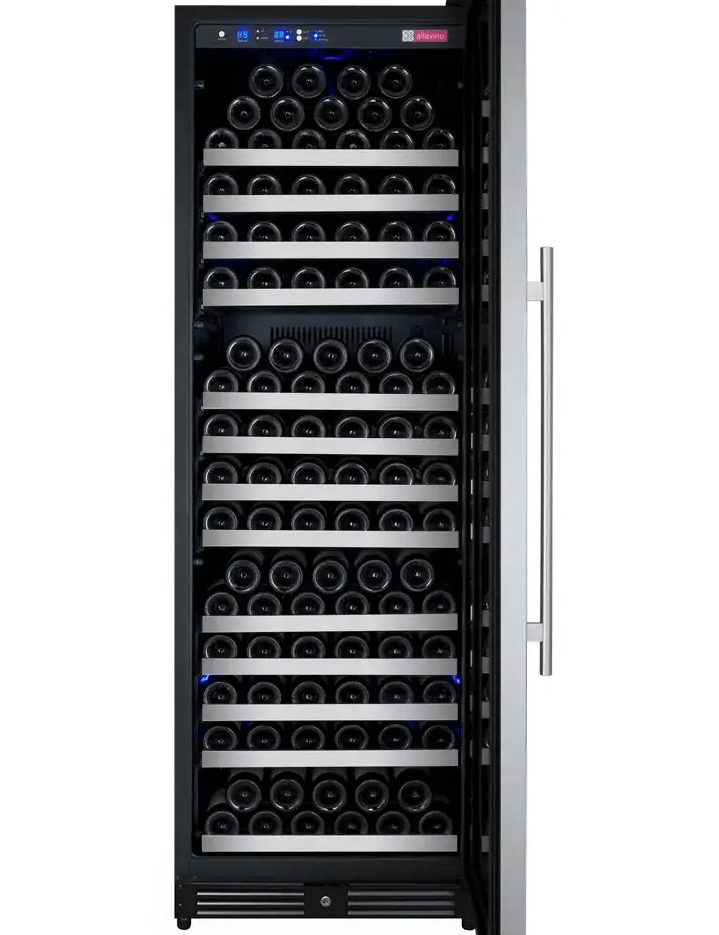 Allavino 24" Wide FlexCount II Tru-Vino 177 Bottle Single Zone Stainless Steel Wine Refrigerator VSWR177-1SL20